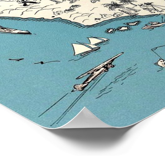  Californische kaart Poster (Hoek)