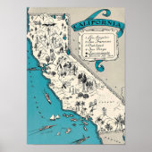  Californische kaart Poster (Voorkant)