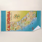  Californische kaart Strandlaken (Voorkant)