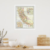 Californische kaart vanaf Poster 1911 (Keuken)