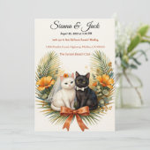 Californische Kattenbruiloft Kaart (Staand voorkant)