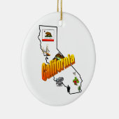 Californische kerstboomversiering keramisch ornament (Rechts)