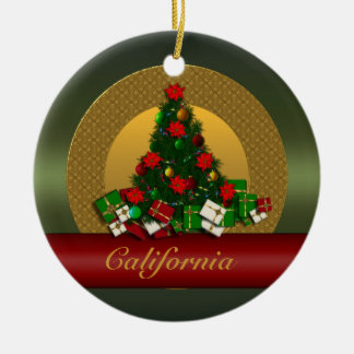 Californische kerstboomversiering keramisch ornament