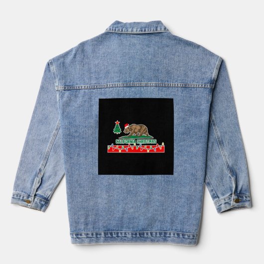 Californische Kerstmis Denim Jacket (Achterkant)