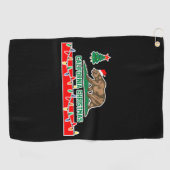 Californische Kerstmis Golfhanddoek (Horizontaal)