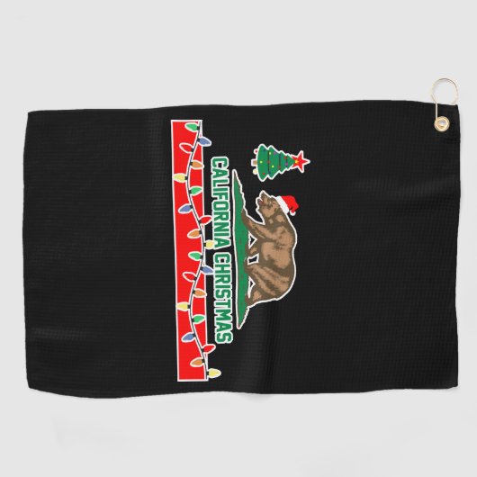 Californische Kerstmis Golfhanddoek (Horizontaal)