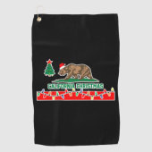 Californische Kerstmis Golfhanddoek (Voorkant)