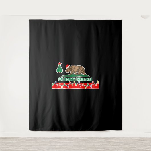 Californische Kerstmis Wandkleed (Voorkant)