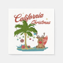 Californische kerstpalmboom en rendieren