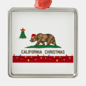 Californische kerstversiering metalen ornament (Voorkant)