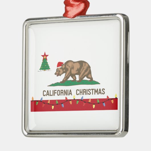 Californische kerstversiering metalen ornament (Links)