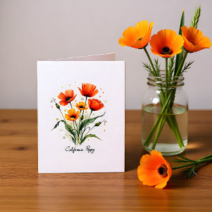 Californische Klaproos Bloemkaart Briefkaart