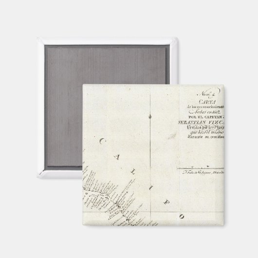 Californische kleurige kaart magneet (Voorkant / Achterkant)