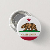 Californische knop, Californische vlag Ronde Button 3,2 Cm (Voorkant /achterkant)