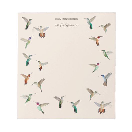 Californische Kolibries Notitieblok (Voorkant)