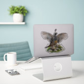 Californische kuifkwartel sticker (Laptop op bureau)