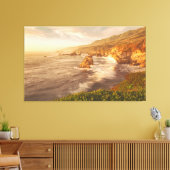 Californische kust canvas afdruk (Insitu (Woonkamer))