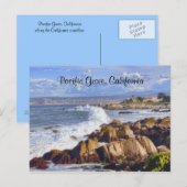 Californische kust in het Briefkaart van de Pacifi (Voorkant / Achterkant)