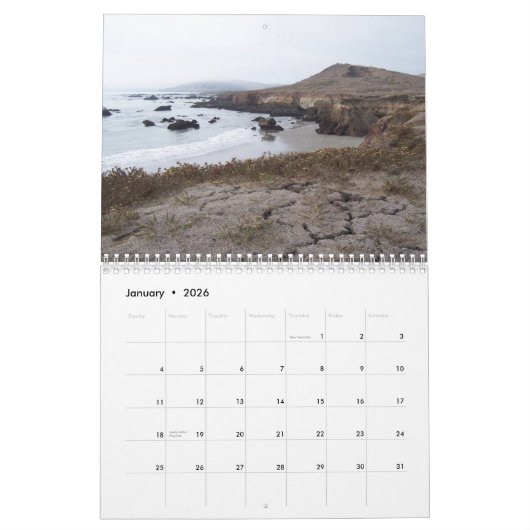Californische kust kalender (Jan 2026)