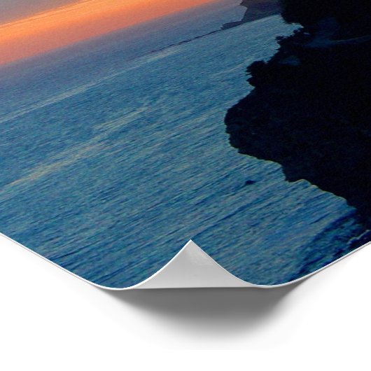 Californische kust op Sunset San Pedro Royal Palms Poster (Hoek)