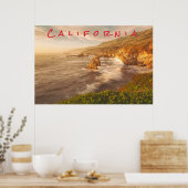 Californische kust poster (Keuken)