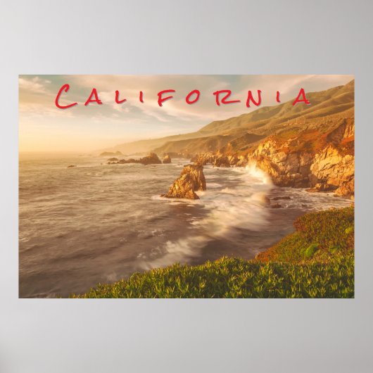 Californische kust poster (Voorkant)