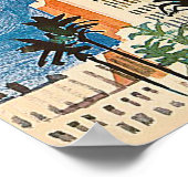 Californische kust, toeristische attracties, vinta poster (Hoek)