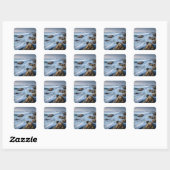 Californische kust vierkante sticker (Vel)
