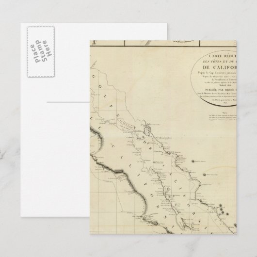 Californische kusten briefkaart (Voorkant / Achterkant)