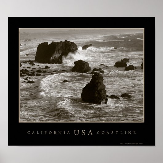 Californische kustfoto poster (Voorkant)
