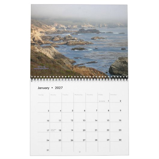 Californische kustlijn - Agenda Kalender (Jan 2027)