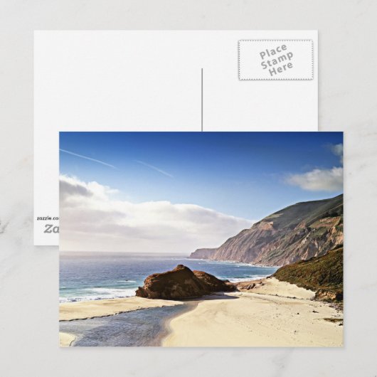 Californische kustlijn, mooie landschapsfoto briefkaart (Voorkant / Achterkant)