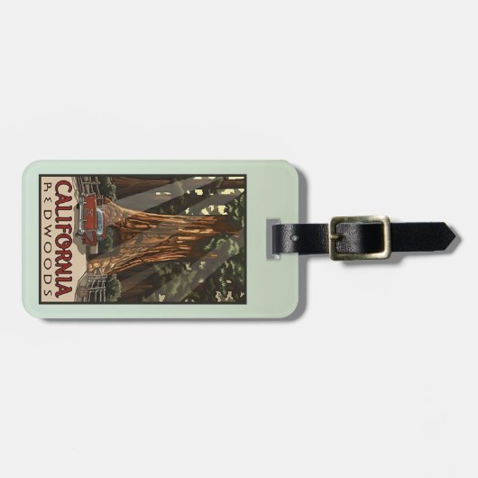  Californische kustmammoetreizen Bagagelabel (Voorkant horizontaal)