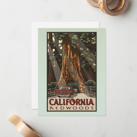  Californische kustmammoetreizen Notitiekaartje (Voorkant / Achterkant in situ)