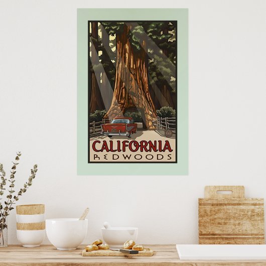  Californische kustmammoetreizen Poster (Keuken)
