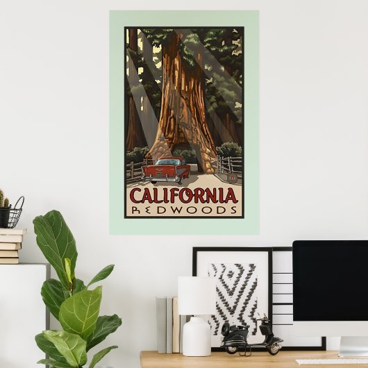  Californische kustmammoetreizen Poster (Thuiskantoor)