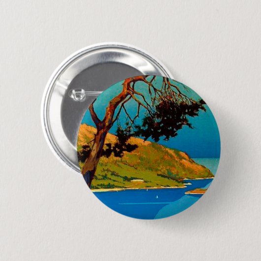  Californische kustvaart Ronde Button 5,7 Cm (Voorkant /achterkant)