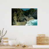 Californische kustwaterval Poster (Keuken)