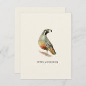  Californische kwartel platte kaart (Voorkant / Achterkant)