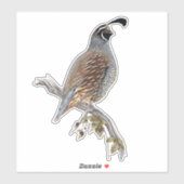 Californische kwartel sticker (Vel)