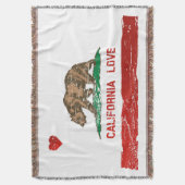 Californische liefdesstaat Vlag Throw Blanket Deken (Voorkant Verticaal)