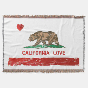 Californische liefdesstaat Vlag Throw Blanket Deken