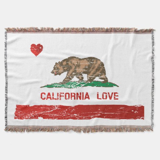 Californische liefdesstaat Vlag Throw Blanket Deken (Voorkant)