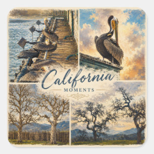 Californische Momenten Vierkante Sticker