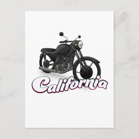Californische Motorfiets Briefkaart (Voorkant)