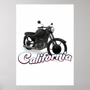 Californische motorfiets poster