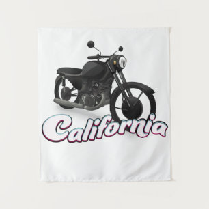 Californische motorfiets wandkleed