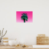 Californische neonpalmboom poster (Keuken)