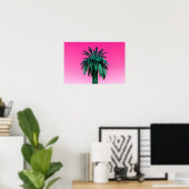 Californische neonpalmboom poster (Thuiskantoor)