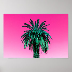 Californische neonpalmboom poster